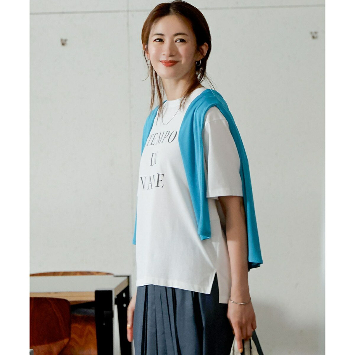 【SLOW/一部店舗限定】MVSコットン ロゴTシャツ／23区（23KU）