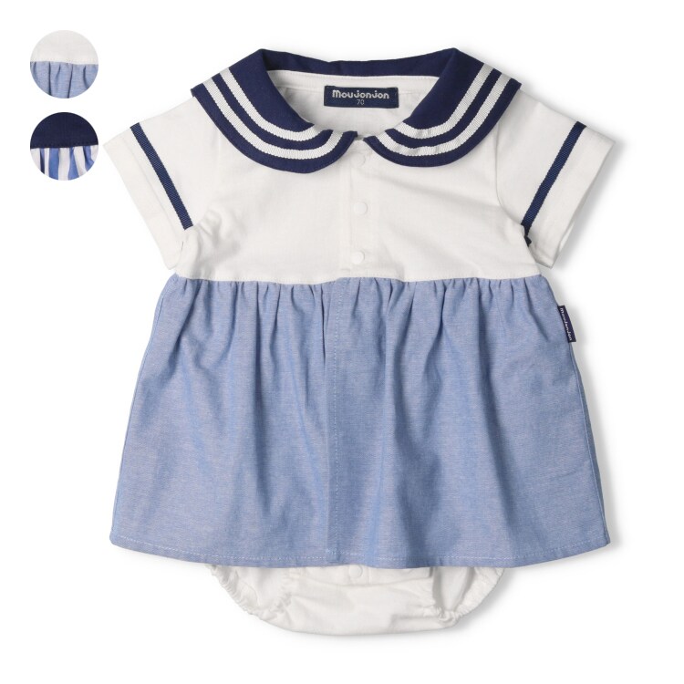 セーラー衿ブルマロンパース/ムージョンジョン(moujonjon)