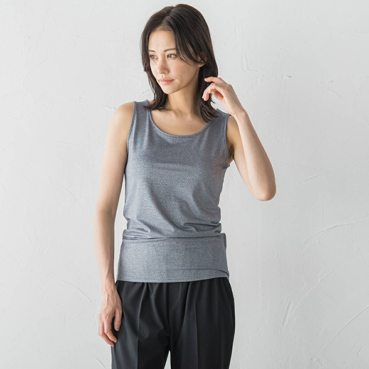 ラメタンクトップ≪洗濯機で洗える≫／ロートレアモン（LAUTREAMONT）