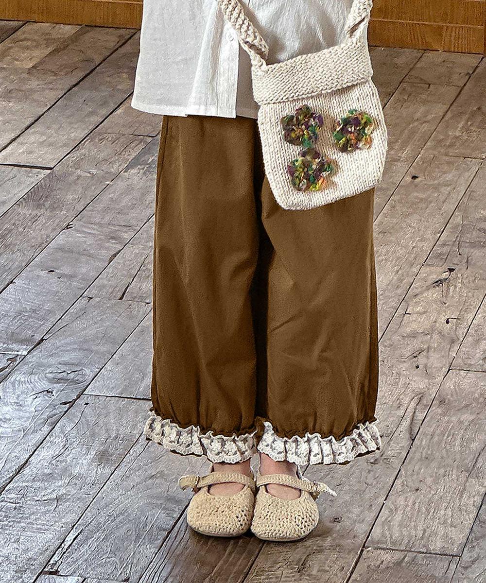 【aimoha KIDS】裾レース付きパンツ／アイモハ（aimoha）