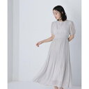 ヨークライン楊柳プリーツワンピース/ナチュラルビューティーベーシック(NATURAL BEAUTY BASIC)
