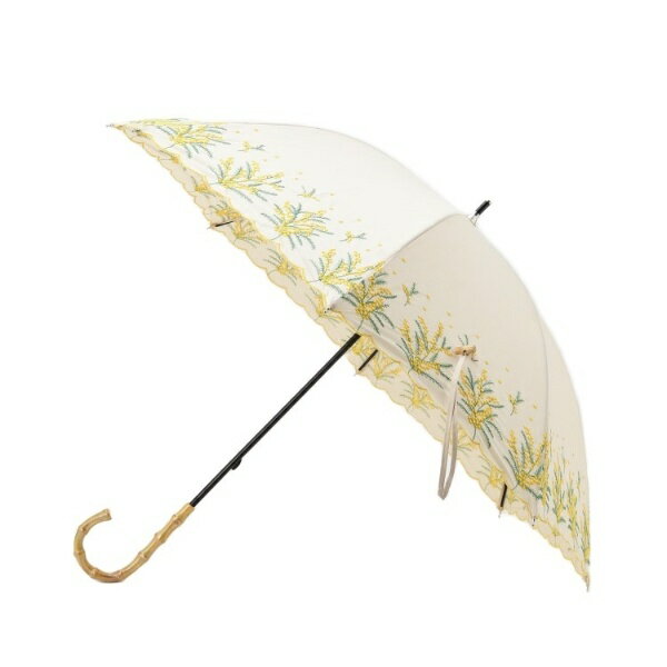 【日傘晴雨兼用】【because】ミモザ刺繍ロングアンブレラ／シューラルー（SHOOLARUE）のサムネイル