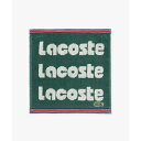 ブランドネームロゴジャカードパイル地ハンカチタオル/ラコステ(LACOSTE)