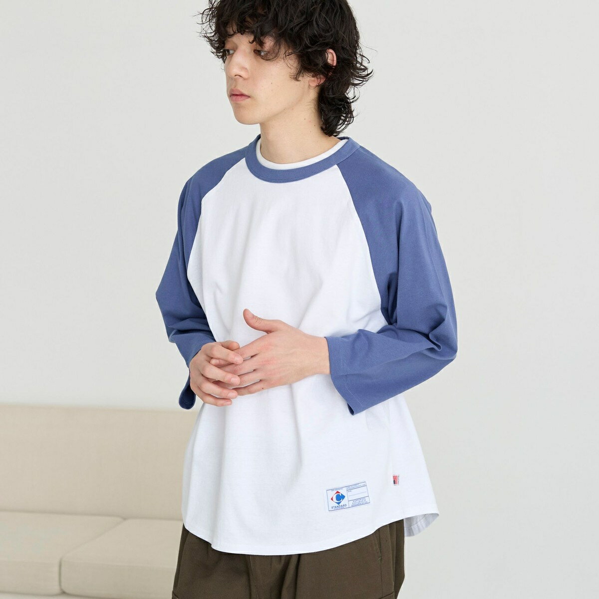 coen コーエン パッチワーク シャツ 七分袖 カーキ M coen（コーエン）の「KHAKI JUNGLE（カーキジャングル）別注ボタニカル