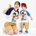 【家族でおそろい】ベースボールデザイン(大人用) ラグラン半袖Tシャツ/ミキハウス ホットビスケッツ(MIKIHOUSE HOT BISCUITS)