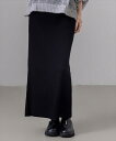 レディース きれいめ縦長シルエットリブスリットナロースカート/テディショップ(TeddyShop)