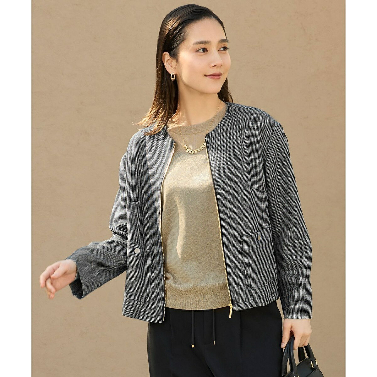 【オンオフ対応】ライトカラミノーカラー ジャケット／自由区（JIYU-KU） 0101marui-12832757 丸井(マルイ)楽天市場店 パッケージ画像