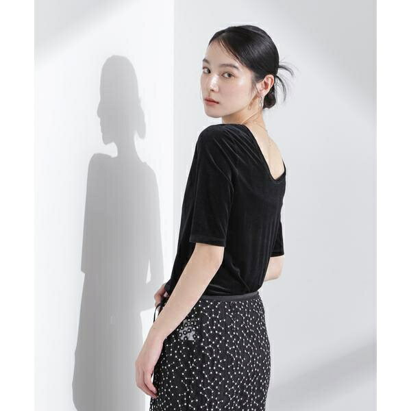 シアーベロアバックオープン5分袖Tシャツ／ナノユニバース（NANO universe） 0101marui-12832885 丸井(マルイ)楽天市場店 サンプル画像2