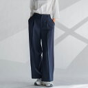 麻調ワイドパンツ≪洗濯機で洗える≫/ラエフ(la.f...)