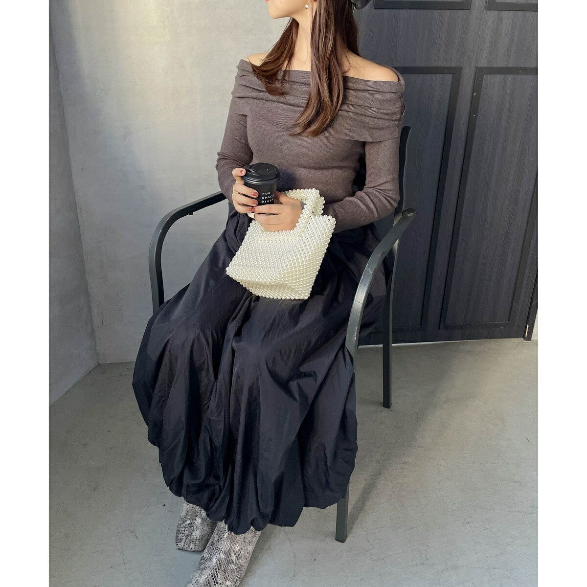 オフショルニットトップス≪手洗い可能≫／ケティシェリー（ketty cherie）