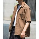 『WEB限定』『セットアップ対応』パナマ風オープンカラー半袖シャツ/アーバンリサーチ ロッソ(URBAN RESEARCH ROSSO)