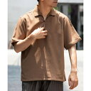 『WEB限定』『セットアップ対応』パナマ風スキッパーシャツ/アーバンリサーチ ロッソ(URBAN RESEARCH ROSSO)