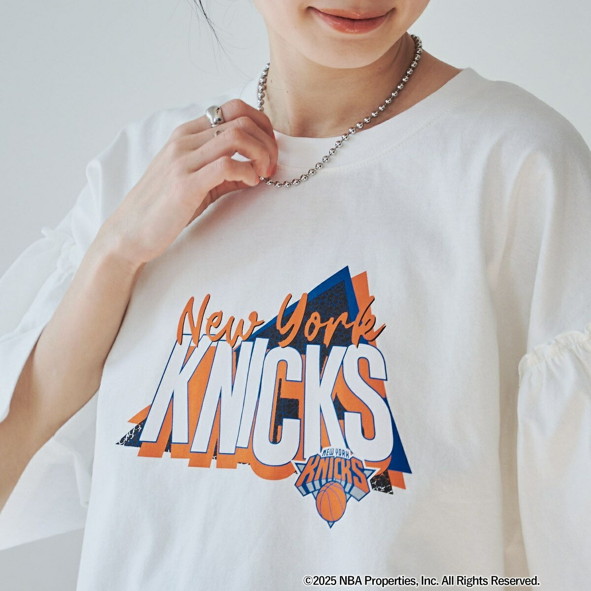 NBA別注 フレアスリーブロゴプリントTシャツ／コーエン（coen）