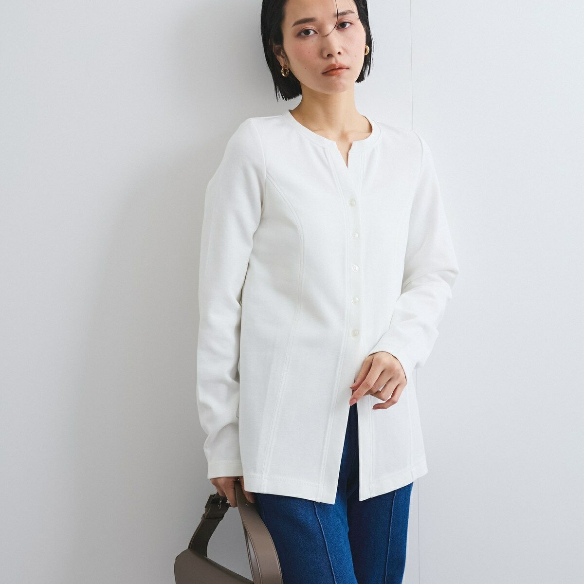 カット前あきプルオーバー≪洗濯機で洗える≫／ビッキー（VICKY）