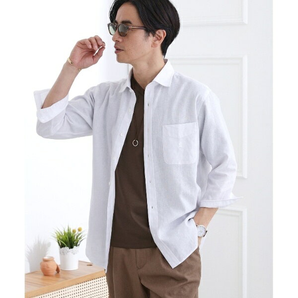 【LIMITED】リネンブレンド 7分袖シャツ／タケオキクチ（TAKEO KIKUCHI）