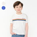 レインボーテープ使い半袖Tシャツ/ムージョンジョン(moujonjon)