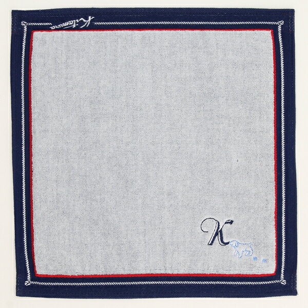 刺繍　タオルハンカチ　K 楽天市場】イニシャルハンカチkの通販