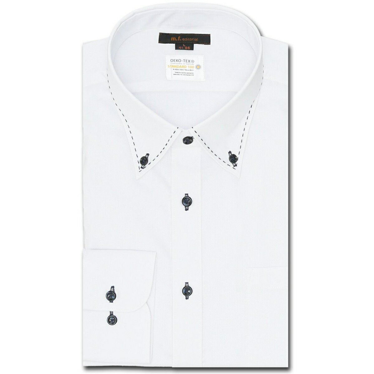 m.f.エディトリアル 形態安定 吸水速乾 ボタンダウン ビジネスドレス長袖シャツ／m.f.エディトリアル（m.f.editorial）