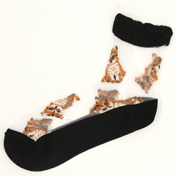 ポール ＆ ジョー ロークルー丈ソックス シースルーお座りヌネット柄／ポール＆ジョー パリス（PAUL＆J..