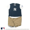 【MLB/Major League Baseball】サガラワッペン半袖カバーオール/ブランシェス(branshes)