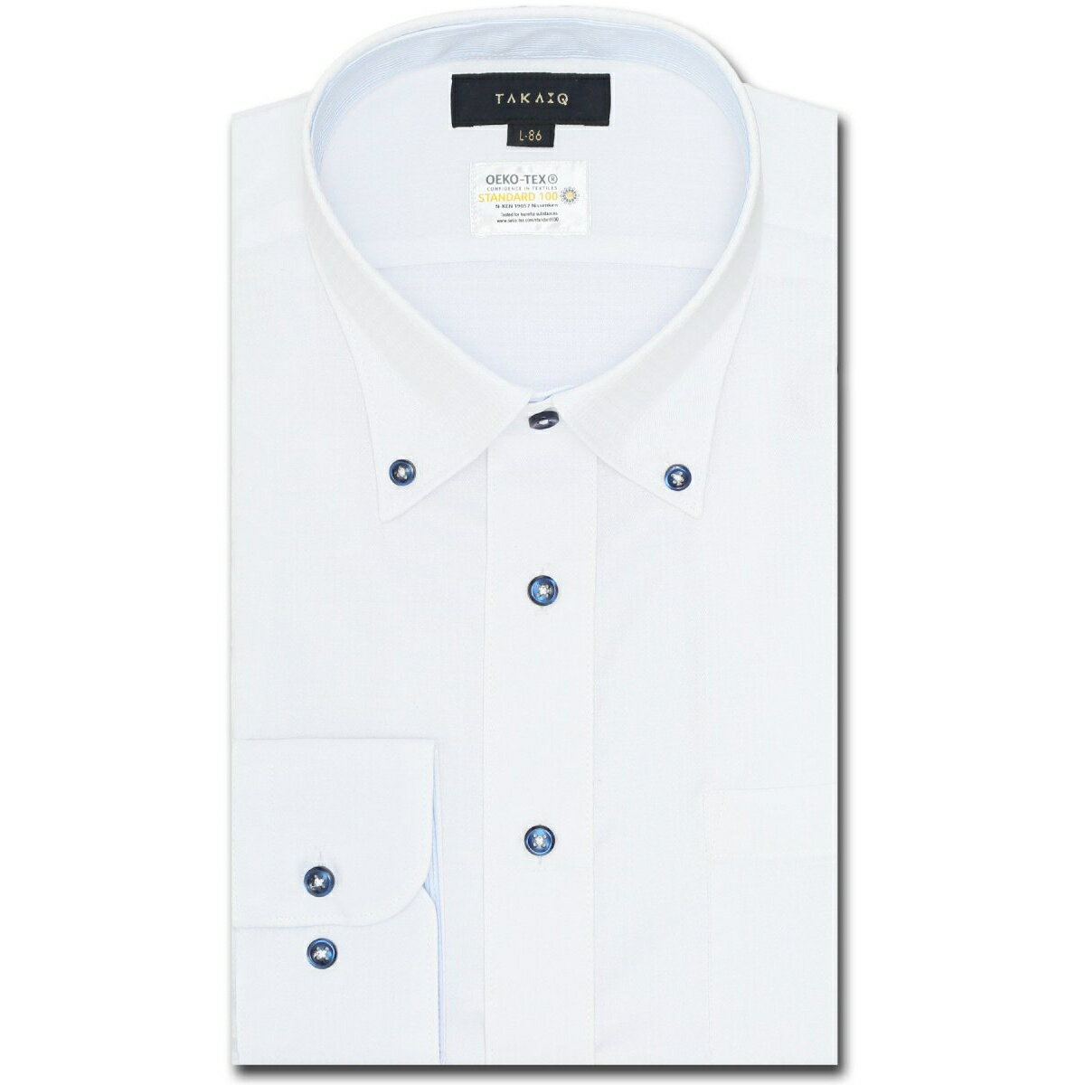 タカキュー 形態安定 吸水速乾 ボタンダウン ビジネスドレス長袖シャツ／タカキュー（TAKA-Q）