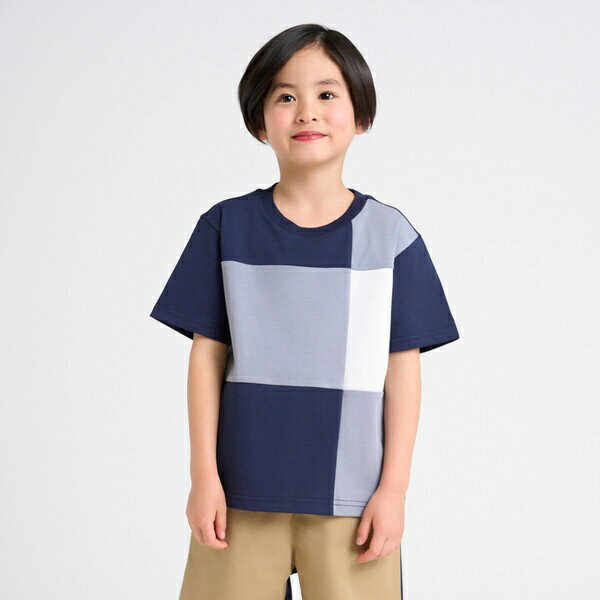 パッチワーク半袖Tシャツ／コムサイズム（COMME CA ISM）のサムネイル