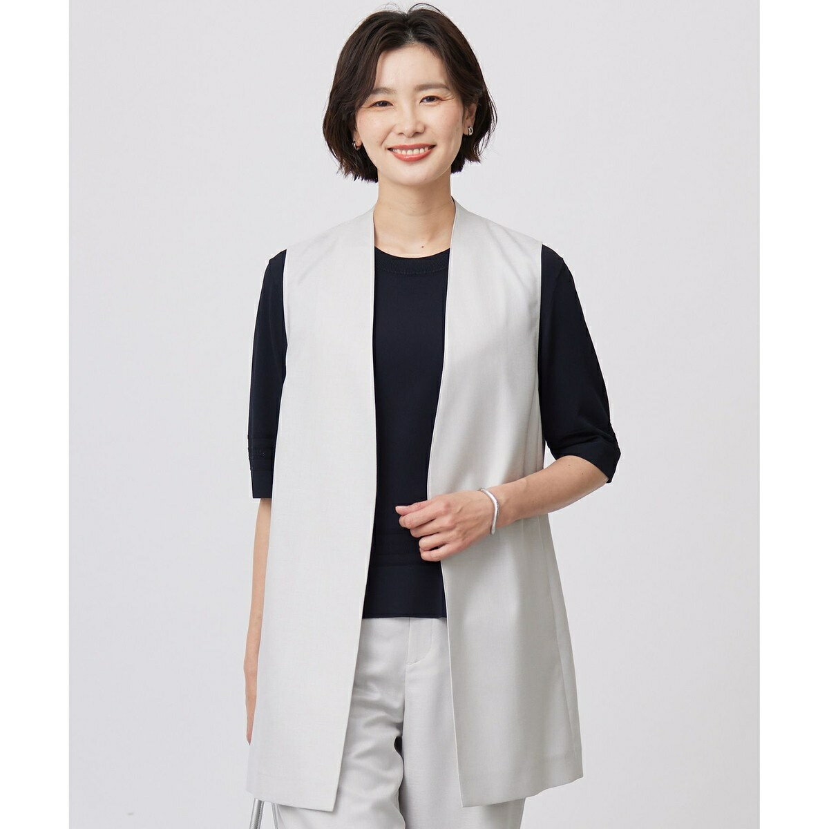 【セットアップ対応・洗える・UV加工・吸水速乾】OXIJEWELストレッチ ジレ／Jプレス（J.PRESS）