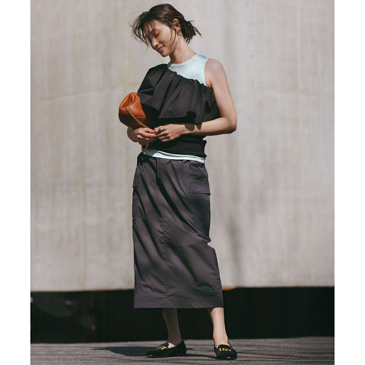 【接触冷感/UVケア/撥水】Light Move カーゴスカート／アンフィーロ（UNFILO）