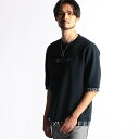 ロゴプリント5分袖プルオーバー/ニコルクラブフォーメン(NICOLE CLUB FOR MEN)