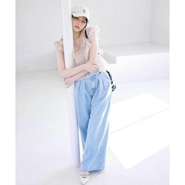 EDWINコラボ タックワイドパンツ／ジル バイ ジル スチュアート（JILL by JILL STUART）のサムネイル