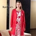 【Sprout.】綿ナイロン Vネックニットカーディガン/リリアンビューティ(Liliane Burty)