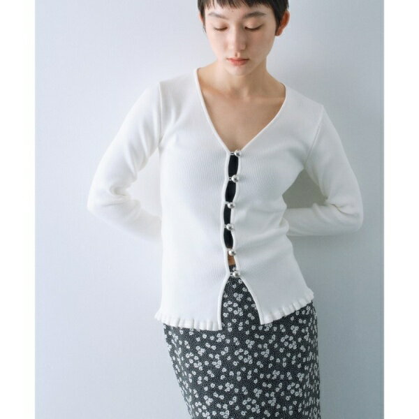 metal buttons knit cardigan／コードエー（CODE A）のサムネイル