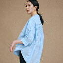 【体型カバー】6分袖バックシャーリングシャツ洗える/ザ ショップ ティーケー(THE SHOP TK)