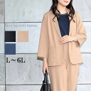 【fleur】【L〜6L】【多機能】リネンライクオックスセットアップジャケット/フルールbyミントブリーズ(fleur by mint breeze)