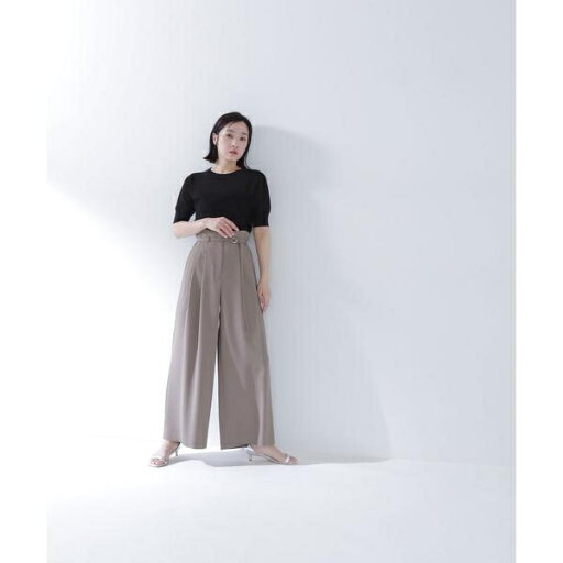 バックサテンリラクシーパンツ/ナチュラルビューティーベーシック(NATURAL BEAUTY BASIC) バックサテンリラクシーパンツ/ナチュラルビューティーベーシック(NATURAL BEAUTY BASIC)