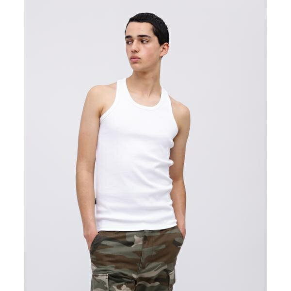 《DAILY／デイリー》RIB TANK TOP BACK CROSS／リブ タンクトップ バックク／アヴィレックス（AVIREX）