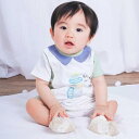襟付きアニマルモチーフ切り替えロンパースベビー(60~80cm)/スラップスリップ ベビー(SLAP SLIP BABY)
