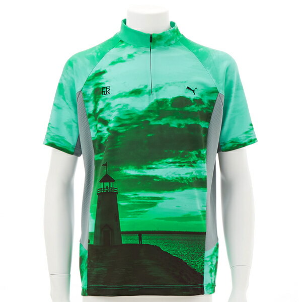 PUMA GOLF/プーマ ゴルフ/TK AOP ジップアップ モックネックS/S／プーマ（PUMA）