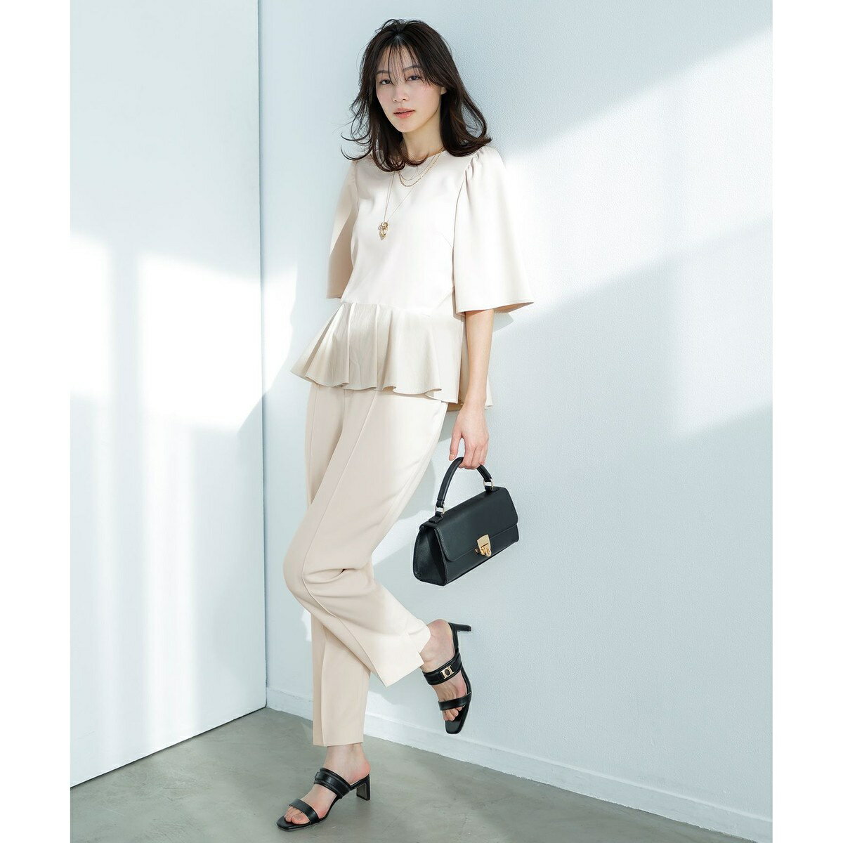 【撥水・接触冷感・UVカット】コンフォートイージー テーパードパンツ／エニィスィス（any SiS）