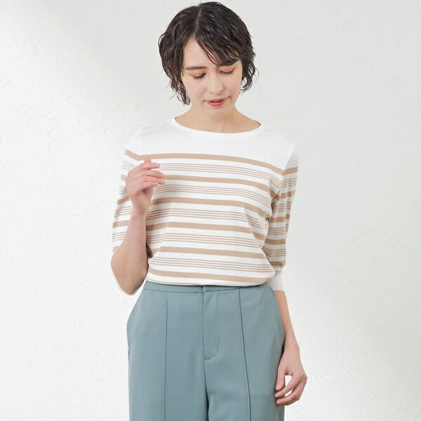 セーターマシン七分袖プルオーバーカットソー／アマカ（AMACA）