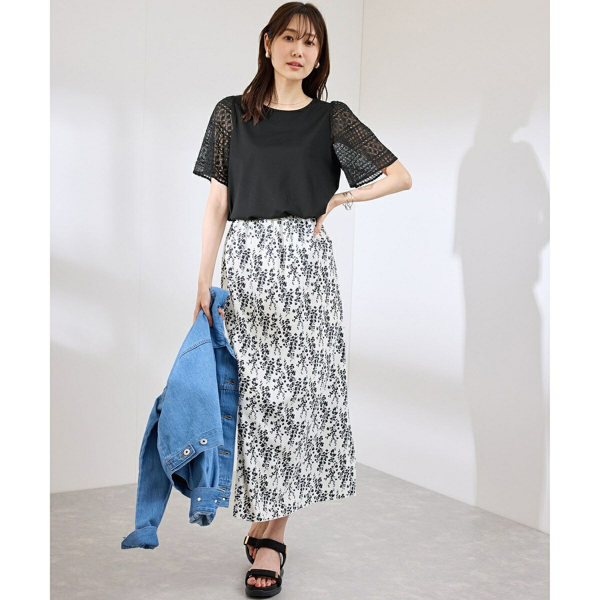 【UVカット・接触冷感】Cutee レースドッキングフレアスリーブトップス/リンクコーデ／ロペピクニック（ROPE' PICNIC） 0101marui-12849988 丸井(マルイ)楽天市場店 サンプル画像3