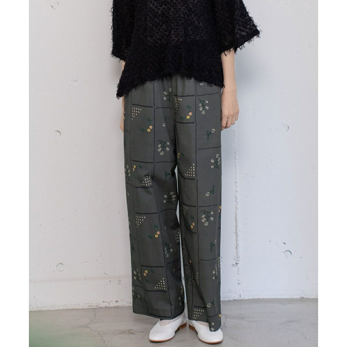 ステッチプリントイージーパンツ／プードゥドゥ（POU DOU DOU）