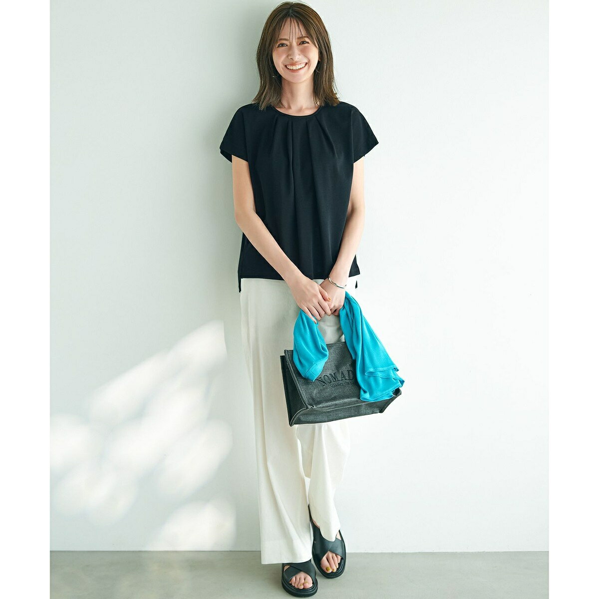 【Oggi5月号掲載/洗える】リネンレーヨンストレッチ ワイド パンツ／23区（23KU） 0101marui-12848450 丸井(マルイ)楽天市場店 サンプル画像3