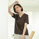 《5色展開SS-LLサイズ》VネックベーシックTシャツ【接触冷感洗濯機洗い可】/オペークドットクリップ(OPAQUE.CLIP)