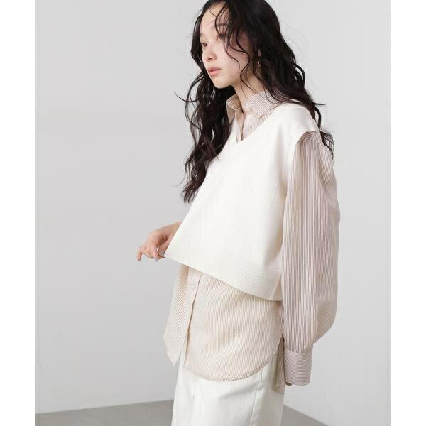Vネックショートベスト／エヌ ナチュラルビューティーベーシック（N.Natural Beauty Basic ）