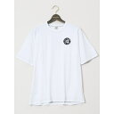 【大きいサイズ】シナコバ 綿天竺 ワッペン クルーネック半袖Tシャツ/グランバック(GRAND-BACK)