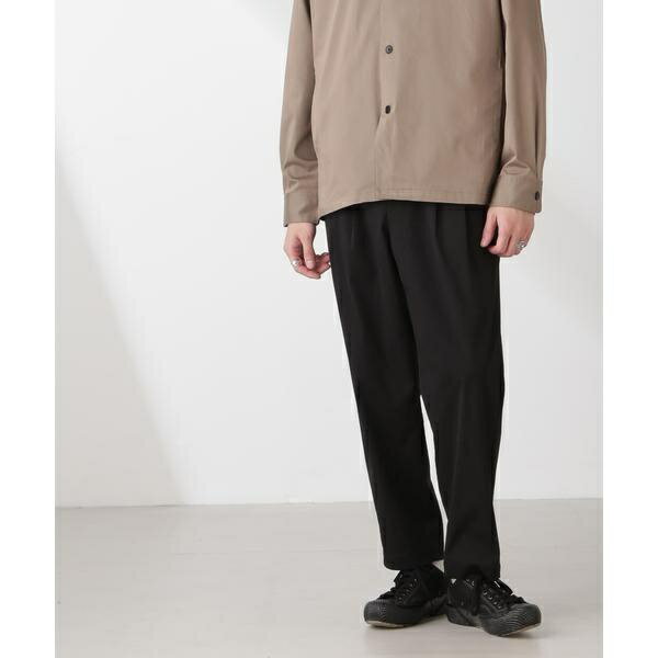 コットンライクツイルツータックテーパードイージーパンツ／ナノユニバース（NANO universe）