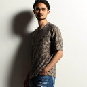【RIELABO】ブロークンシアージャカード ヘンリーネックカットソー/ニコルクラブフォーメン(NICOLE CLUB FOR MEN)