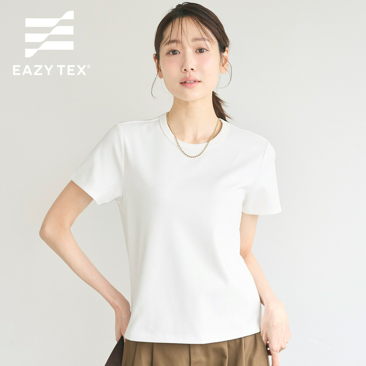 【UVカット】EAZYTEXクルーネックTシャツ 全4色／コカ（coca）