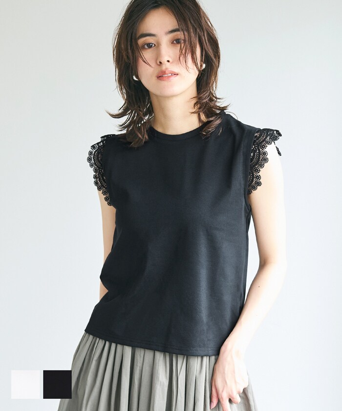 肩レーストップス 全2色／コカ（coca）のサムネイル